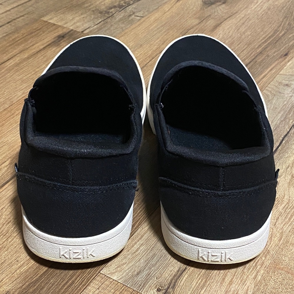 Kizik Black Canvas Slip On Sneakers Shoes Mens Womens Unisex - Picture 7 of 8